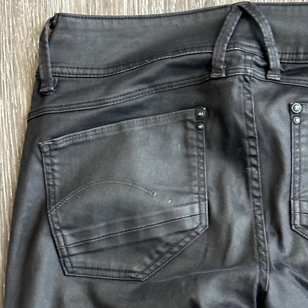 G-Star RAW Lynn Custom Zip Mid Skinny Jeans Black Size 24 - Picture 17 of 17